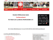 Tablet Screenshot of caritas-wolfenbuettel.de